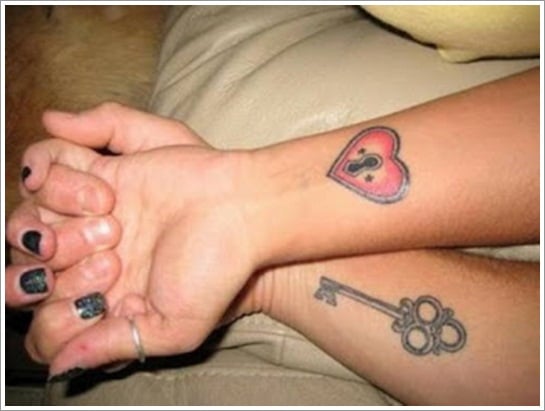 Couple-Tattoo-of-Love-Key