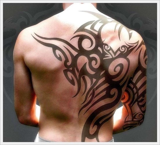 small back tattoos for men