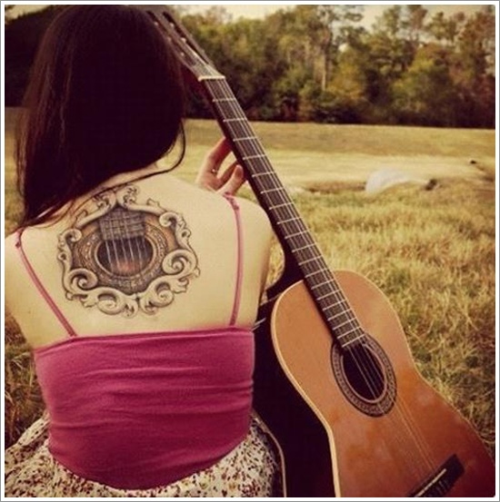 Discover more than 79 black and white guitar tattoo super hot  thtantai2