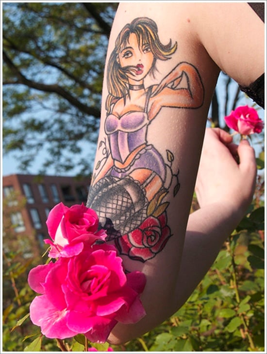 Sacred Art Tattoo hawaii  Pinups are my favorite I was stoked to whip up  this original This little lady is ready for summer with her fresh new  beef cake pinup tattoo