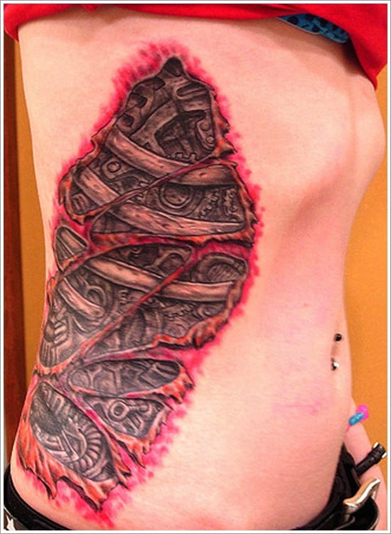 82 Splendid Ripped Skin Shoulder Tattoos  Tattoo Designs  TattoosBagcom