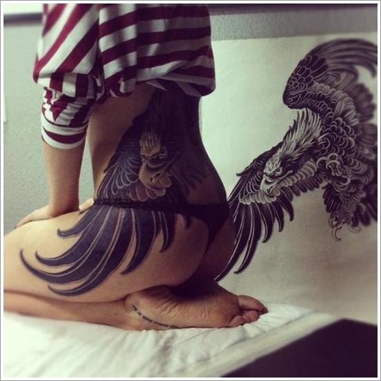 SAVI Temporary Tattoo For Girls Men Women 3D Flying Eagle Sticker Size  19x12cm  1pc Black 2 g  Amazonin Beauty