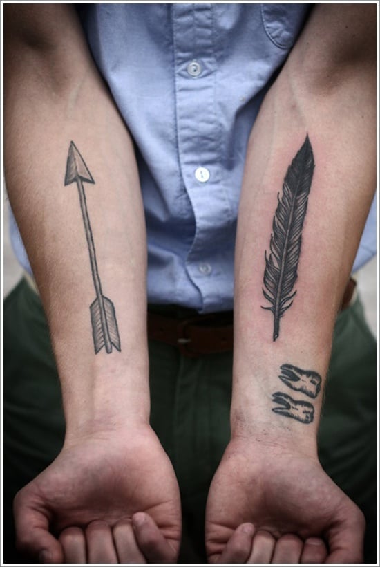 Traditional Feather Tattoo Idea  BlackInk
