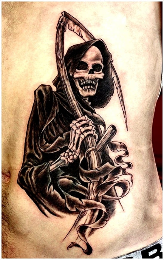 skull grim reaper forearm tattoos