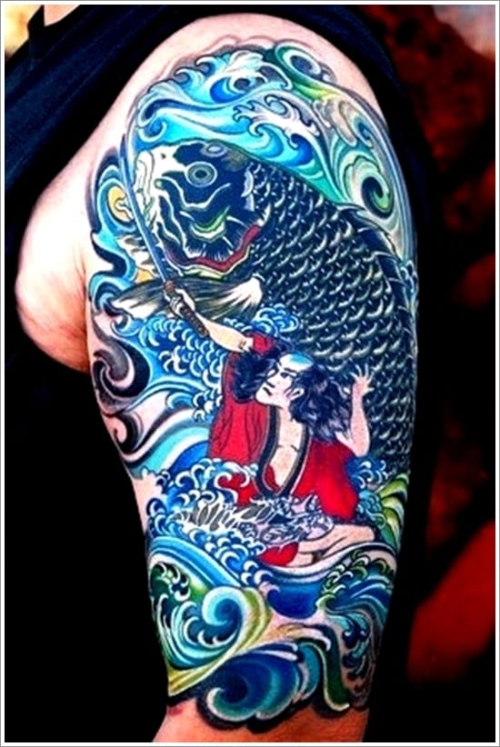 japanese water tattoo flash