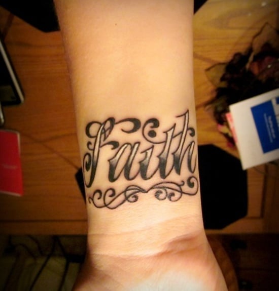 Chest Black  Gray Faith tattoo at theYoucom