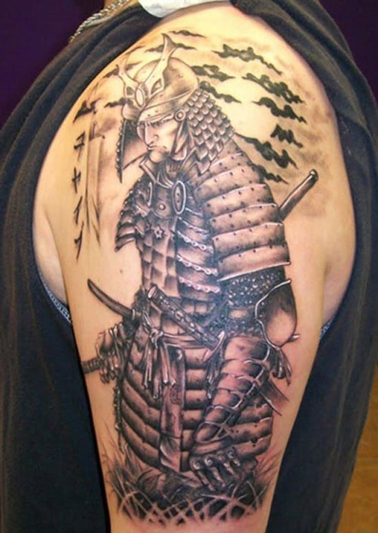 chinese warrior tattoo sleeve