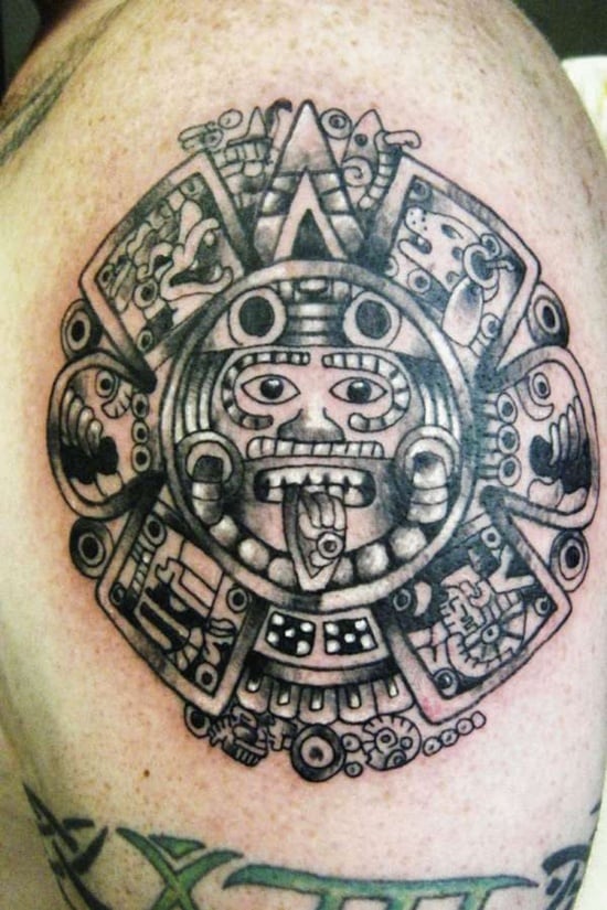 Tattoo uploaded by LD Cadena  Aztec hand calendar mexico  Tattoodo