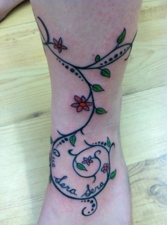 small flower vine tattoo - Clip Art Library