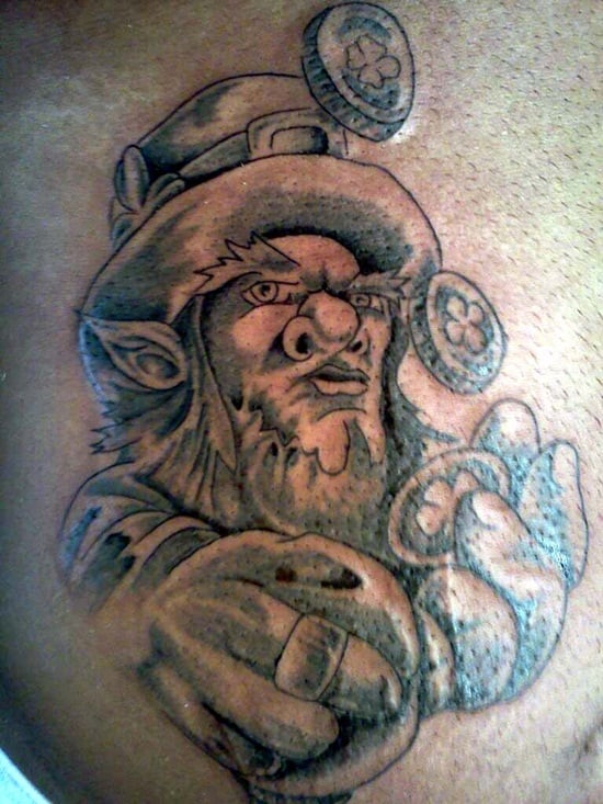 Evil leprechaun tattoo by Jason Stewart TattooNOW