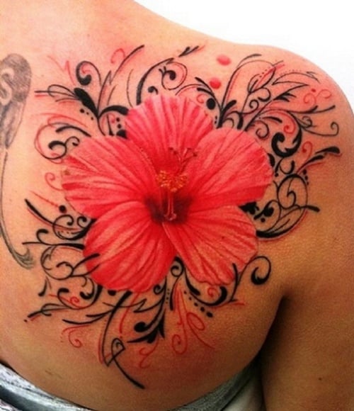 25 Stunning Hibiscus Flower Tattoos For Women