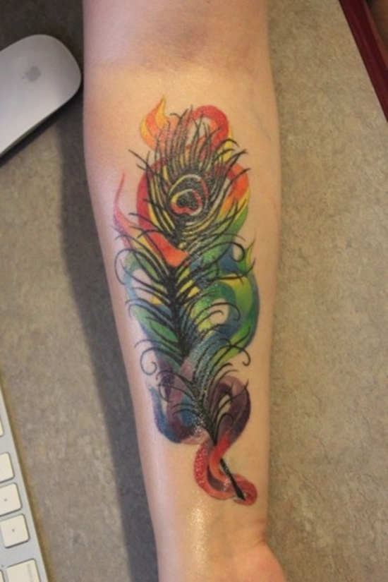 Ronatattoosdesignscom  Rainbow tattoos Phoenix feather tattoos Feather  tattoos