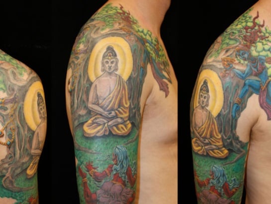 72 Stunning Buddha Tattoos For Arm