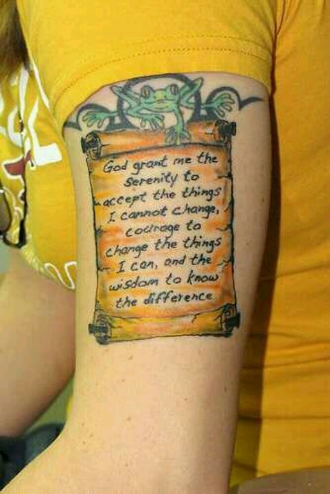 Serenity Prayer from  Precision Ink Tattoos Pigeon Forge  Facebook