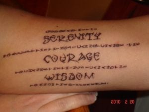 25 Graceful Serenity Prayer Tattoos