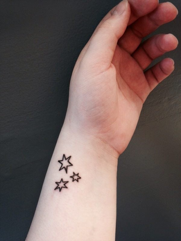 Three Stars Temporary Tattoo Set of 3  Small Tattoos