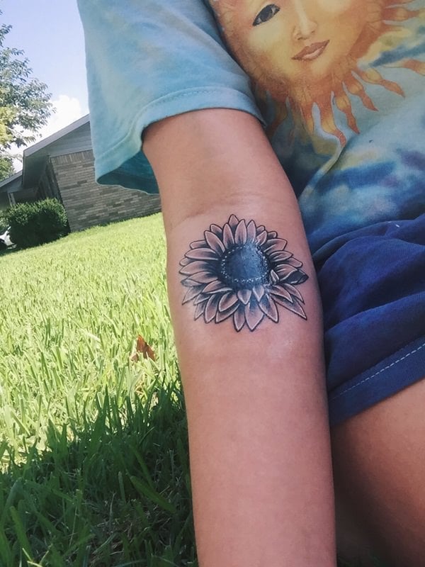 Sunflower half sleeve  One  Alan Garcia Tattoos  Facebook