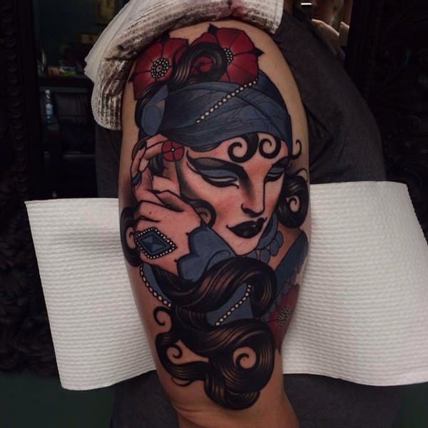Gypsy Girl Tattoo Design for Arm  KateHelenMuir