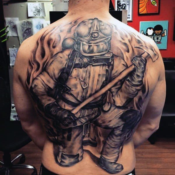 19 Burning Hot Firefighter Tattoos  tattooglee  Fire fighter tattoos Firefighter  tattoo sleeve Firefighter tattoo