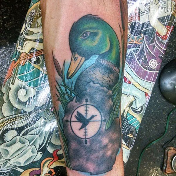 70 Duck Tattoos For Men  Masculine Waterfowl Ink Designs  Full sleeve  tattoos Duck tattoos Full sleeve tattoo design
