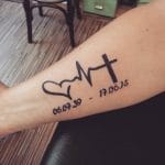 heartbeat line with joshua tattoos