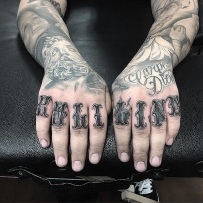 88 Badass Knuckle Tattoos That Look Powerful