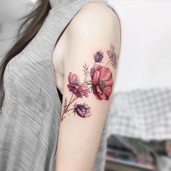 93 Best Flower Tattoos For Arm