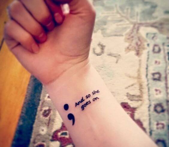 Semicolon Tattoos For Women Ideas And Designs For Girls