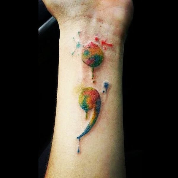 Top 85+ depression semicolon tattoo ideas - esthdonghoadian