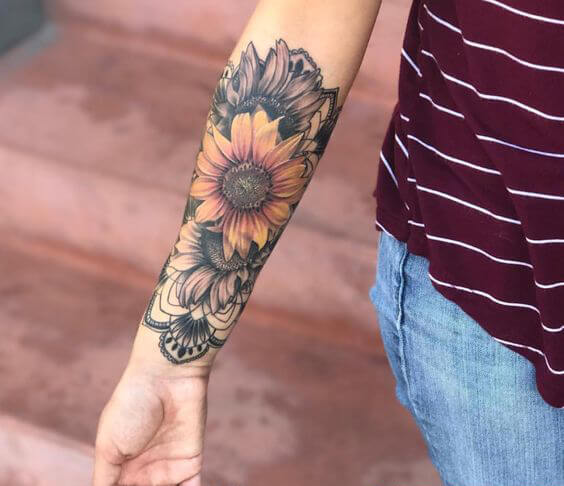 Skulls and a Sunflower  Underground Tattoo